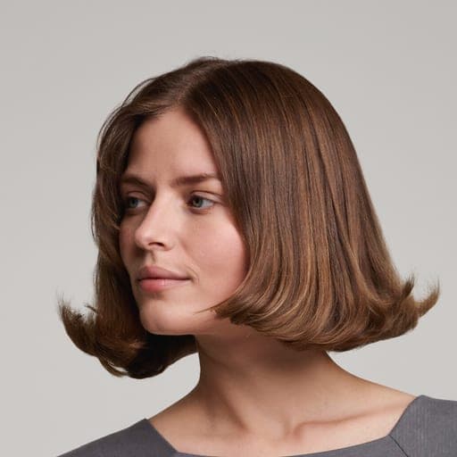 A woman with a chin-length Italian bob